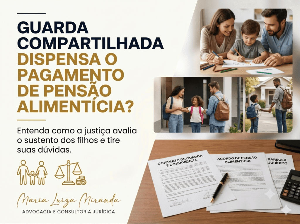 Guarda compartilhada dispensa o pagamento de pensão alimentícia? Entenda como funciona a fixação de alimentos e a proteção dos seus filhos
