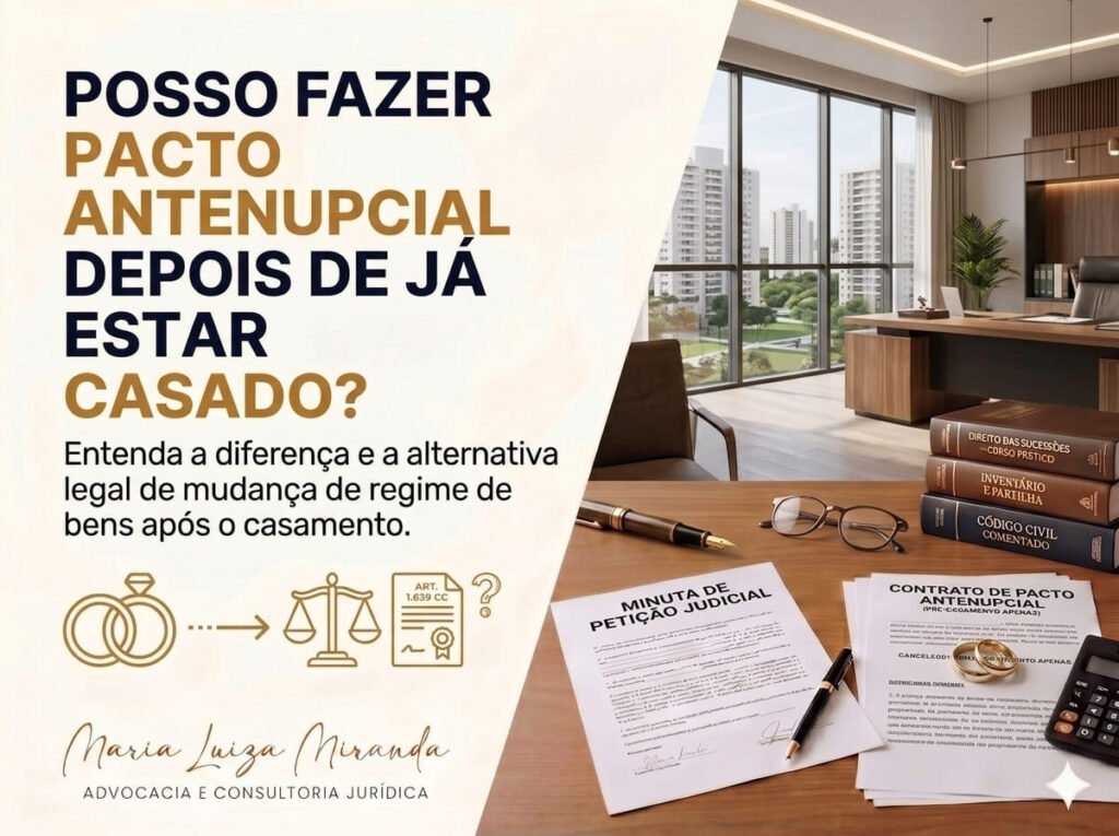 Posso fazer pacto antenupcial depois de já estar casado? Entenda a alteração de regime de bens e a proteção patrimonial da família